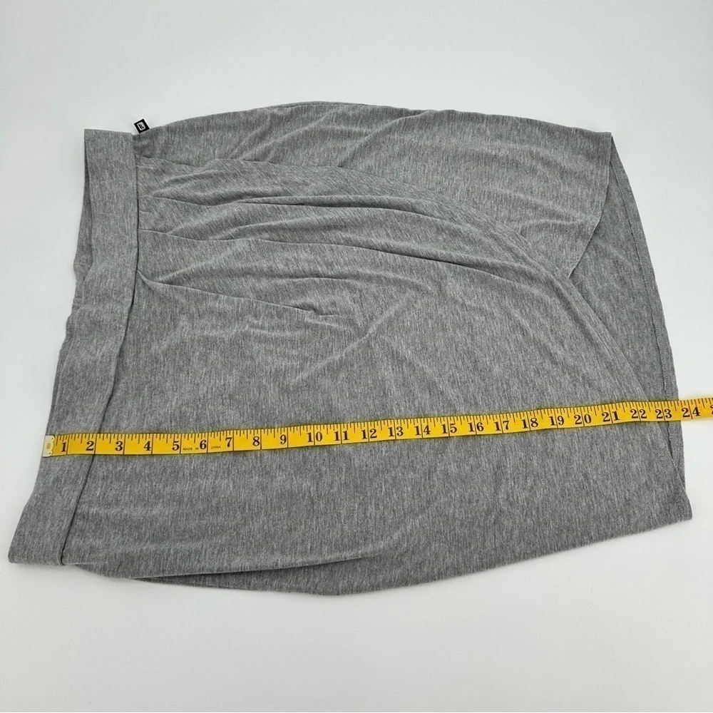 Fabletics Women’s Heathered Gray Soft Stretchy Fitted Wrap Skirt Plus Size XXL